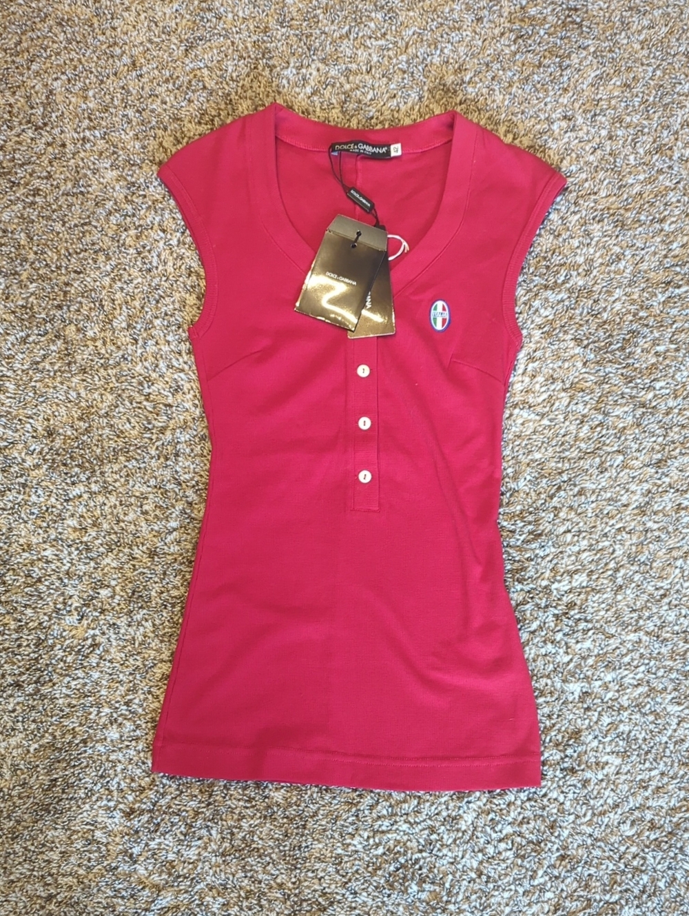 NWT Dolce & Gabbana Sleeves Ribbed Tee